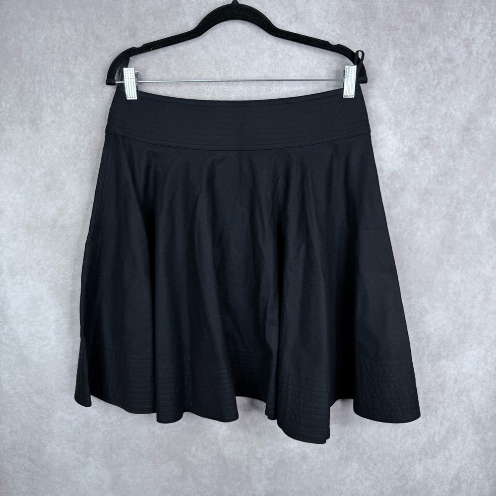 Pauw Amsterdam Circle Knee Length Wool Skirt In Black‎ Women's Size 1 US S